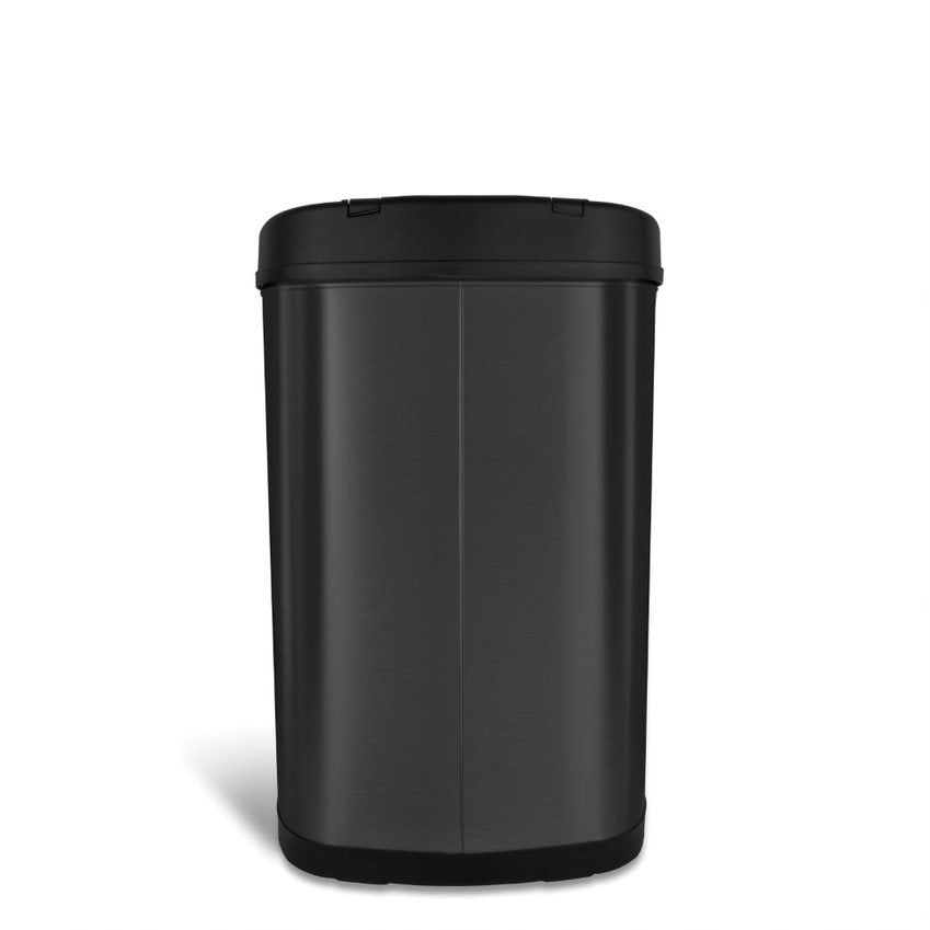 Oval Motion Sensor Trash Can 13.2 Gallon, Black