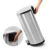 Step-On Trash Can 13.2 Gallon, D Shaped