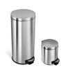 Step-On Round Trash Can 8 Gallon & 1.3 Gallon Garbage Set