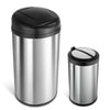 Round Motion Sensor Trash Can, Kitchen Trash Can 12.9 Gallon & 3.2 Gallon