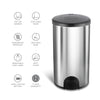 Round Tap Sensor Trash Can 11.9 Gallon