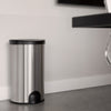 Semi-Round Tap Sensor Trash Can 13.2 Gallon for Living Room