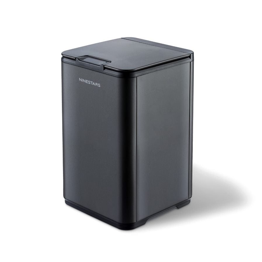 Square Motion Sensor Trash Can 2.6 Gallon, Black